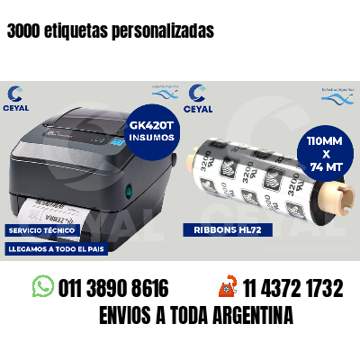 3000 etiquetas personalizadas