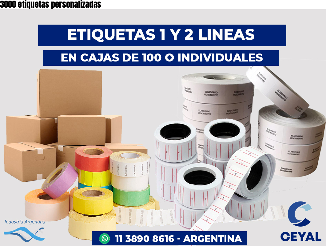 3000 etiquetas personalizadas