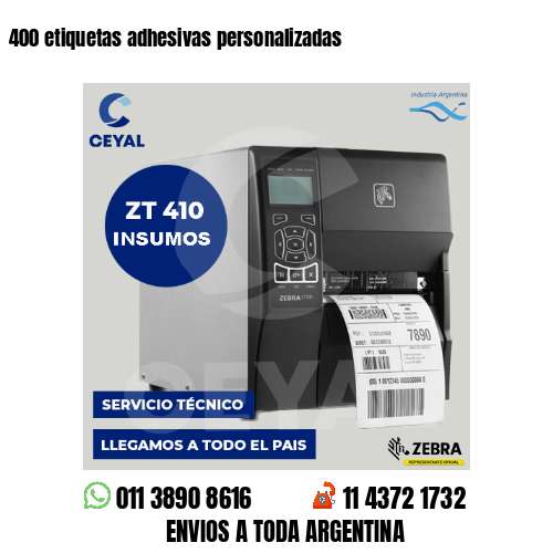 400 etiquetas adhesivas personalizadas