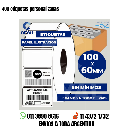 400 etiquetas personalizadas
