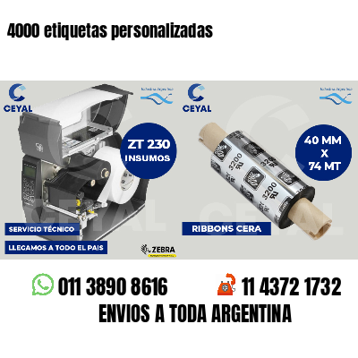 4000 etiquetas personalizadas