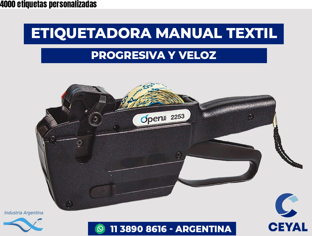 4000 etiquetas personalizadas