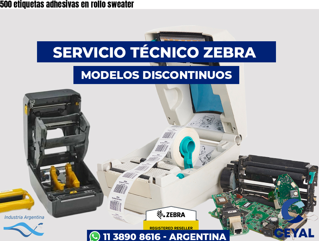 500 etiquetas adhesivas en rollo sweater