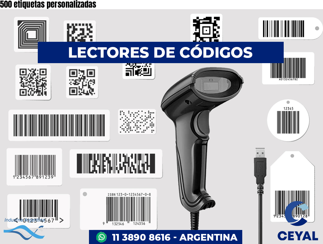 500 etiquetas personalizadas