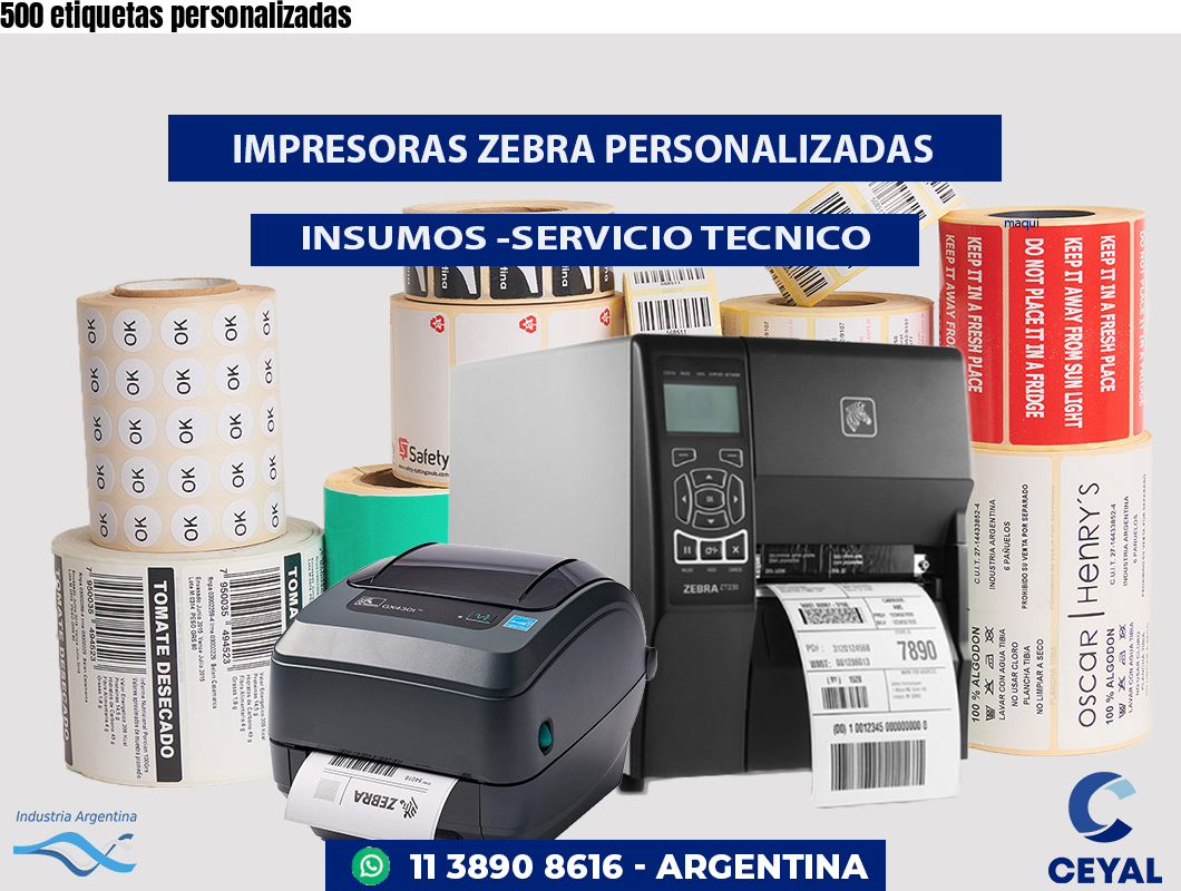 500 etiquetas personalizadas