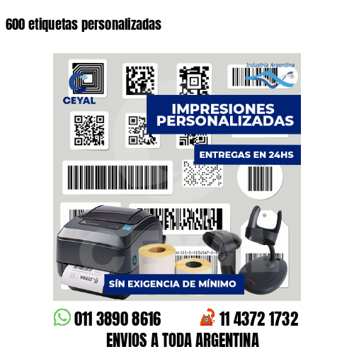 600 etiquetas personalizadas