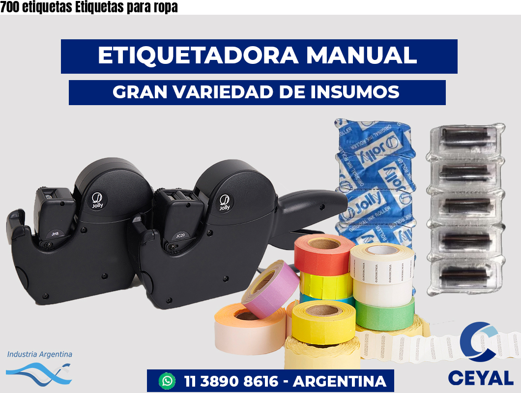 700 etiquetas Etiquetas para ropa