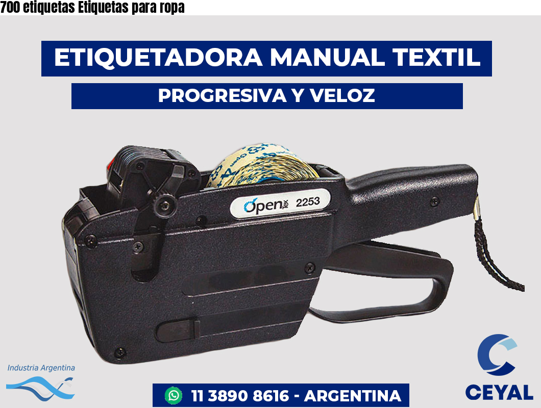 700 etiquetas Etiquetas para ropa