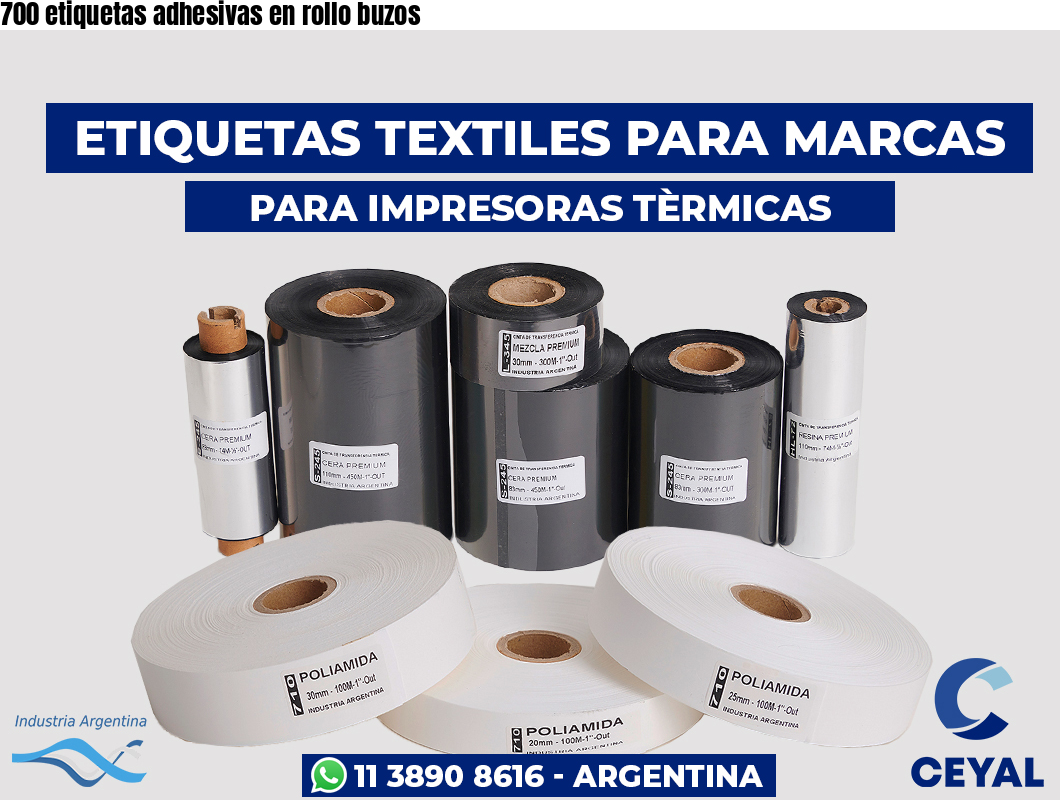 700 etiquetas adhesivas en rollo buzos