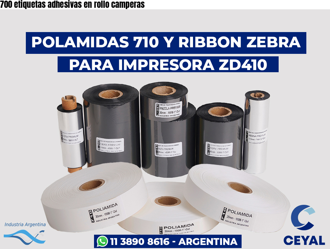 700 etiquetas adhesivas en rollo camperas