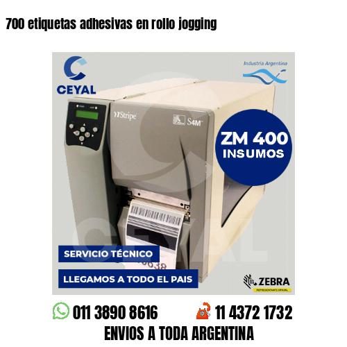 700 etiquetas adhesivas en rollo jogging