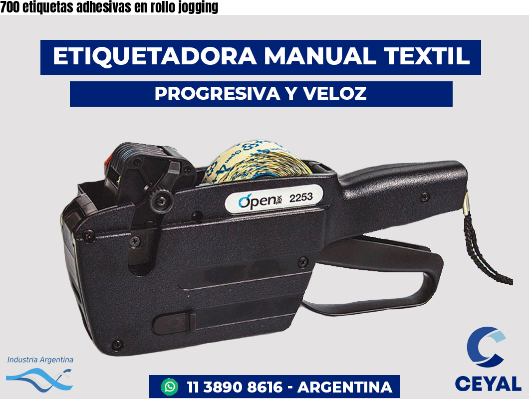 700 etiquetas adhesivas en rollo jogging