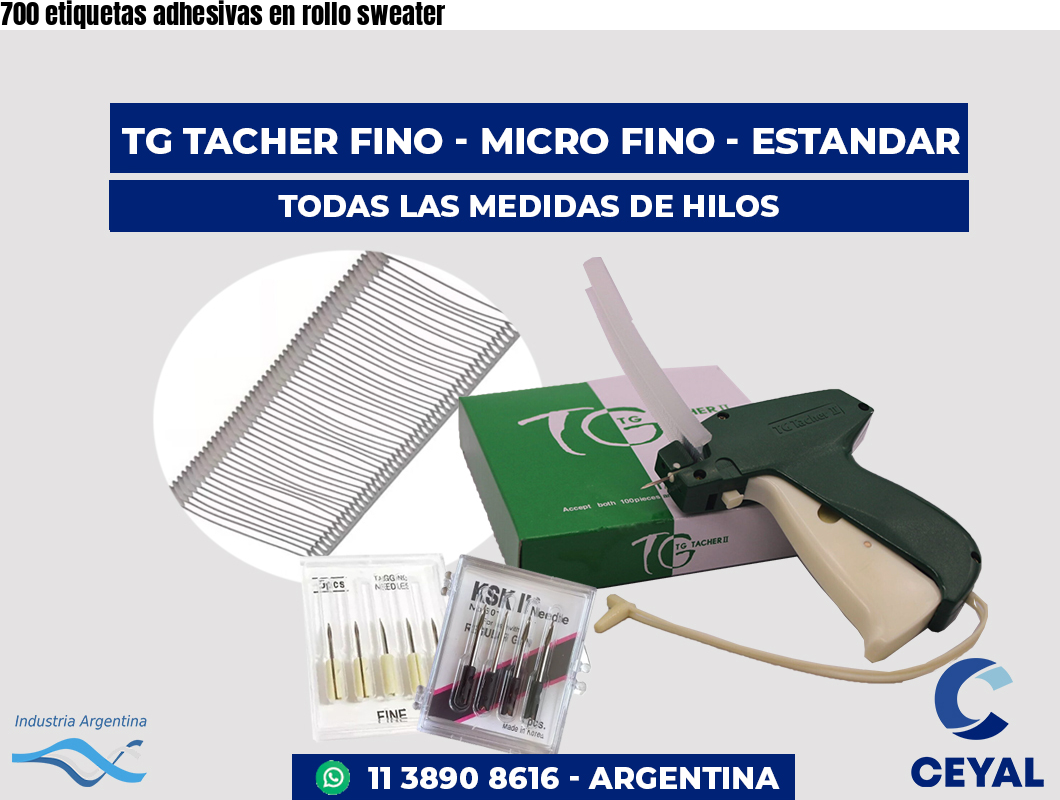 700 etiquetas adhesivas en rollo sweater