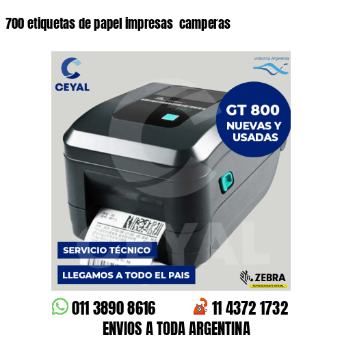 700 etiquetas de papel impresas  camperas