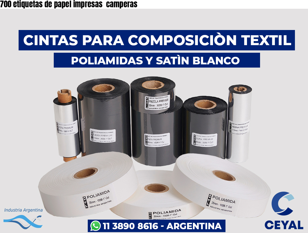 700 etiquetas de papel impresas  camperas