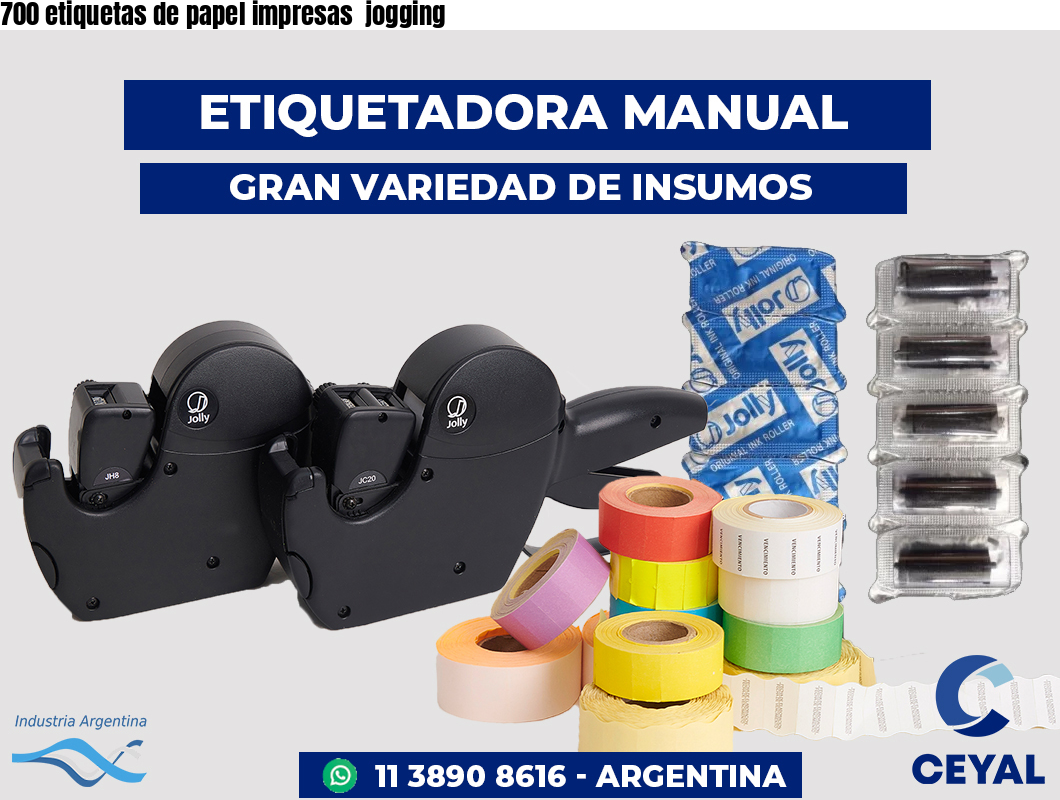 700 etiquetas de papel impresas  jogging