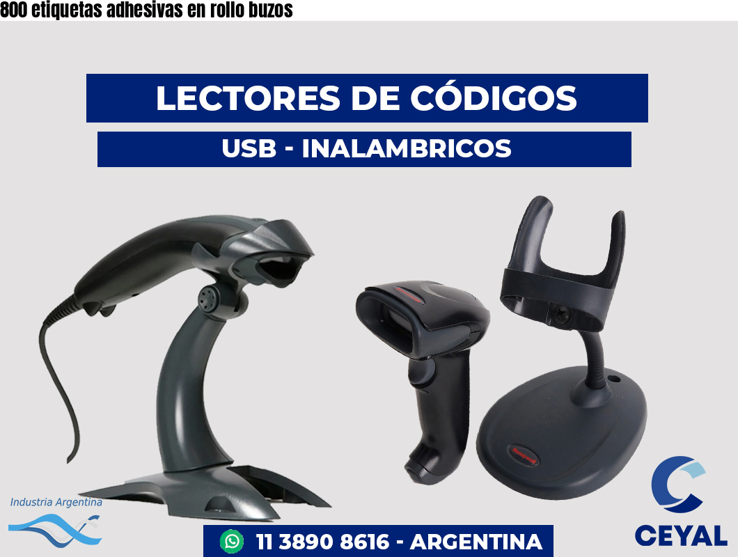 800 etiquetas adhesivas en rollo buzos