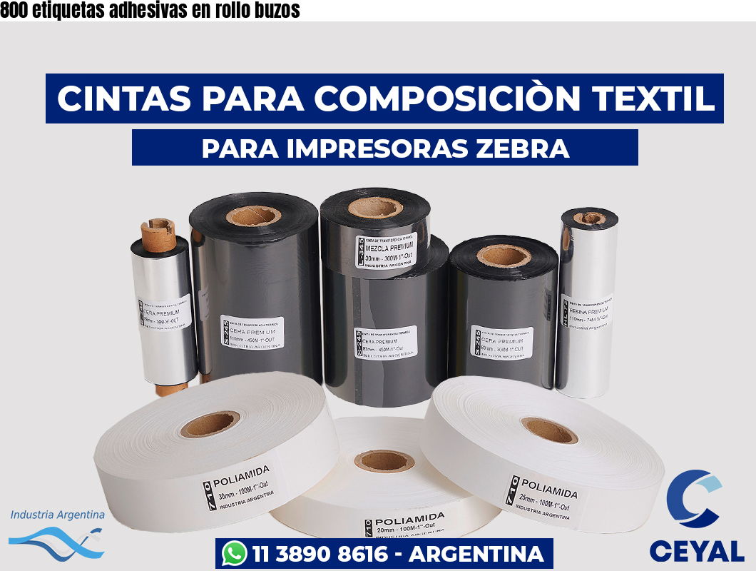 800 etiquetas adhesivas en rollo buzos