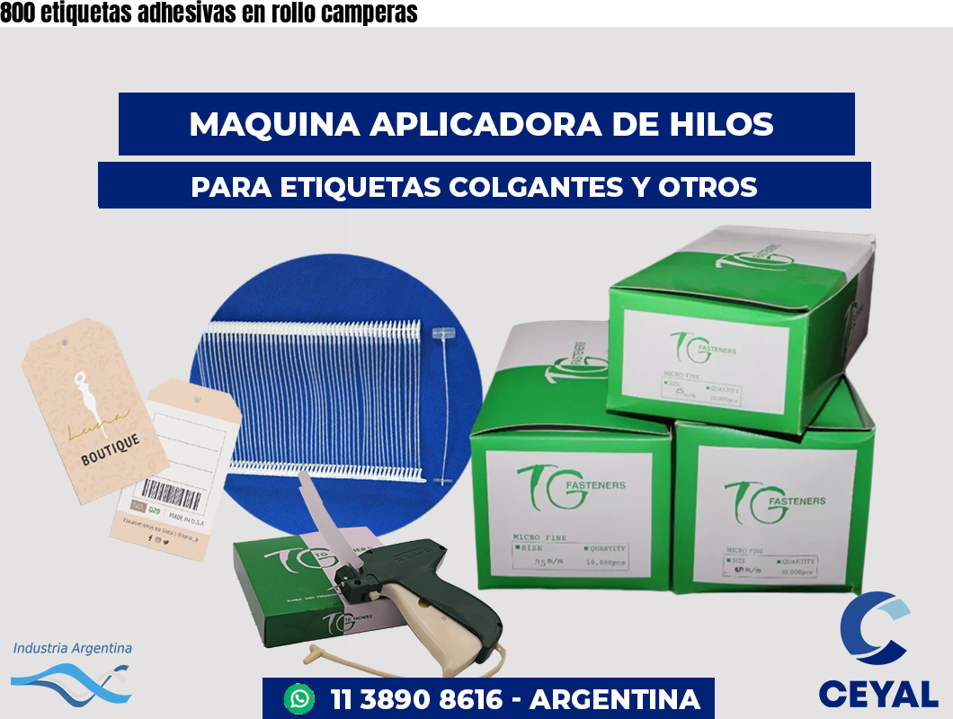 800 etiquetas adhesivas en rollo camperas