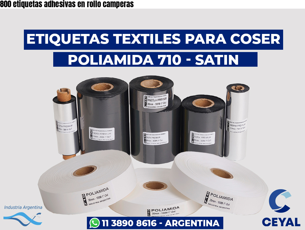 800 etiquetas adhesivas en rollo camperas