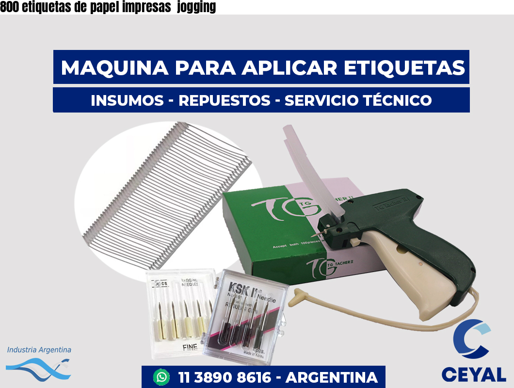 800 etiquetas de papel impresas  jogging
