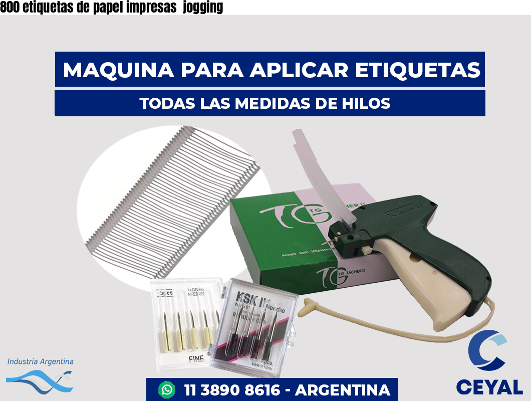 800 etiquetas de papel impresas  jogging