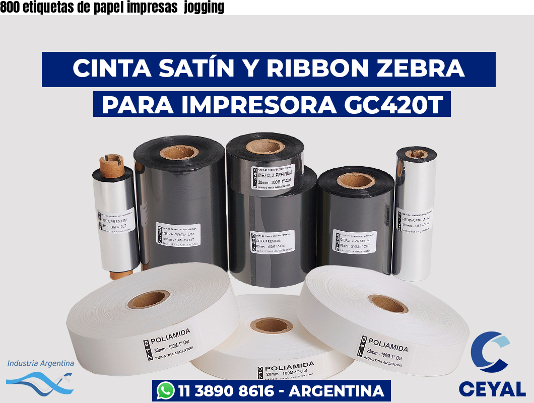 800 etiquetas de papel impresas  jogging