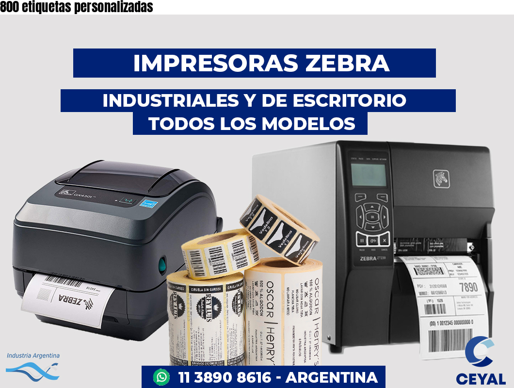 800 etiquetas personalizadas