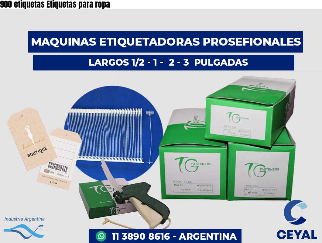 900 etiquetas Etiquetas para ropa