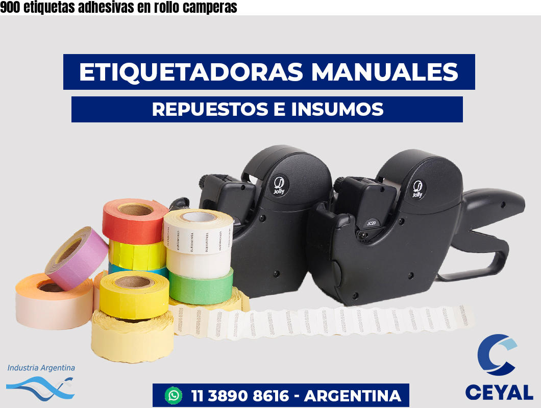 900 etiquetas adhesivas en rollo camperas