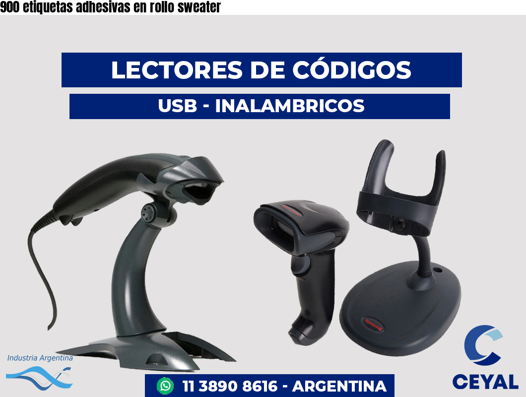 900 etiquetas adhesivas en rollo sweater