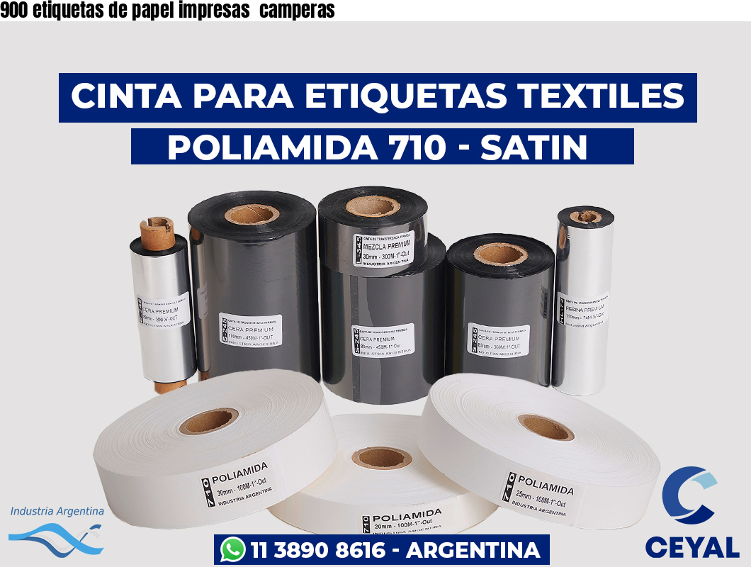 900 etiquetas de papel impresas  camperas