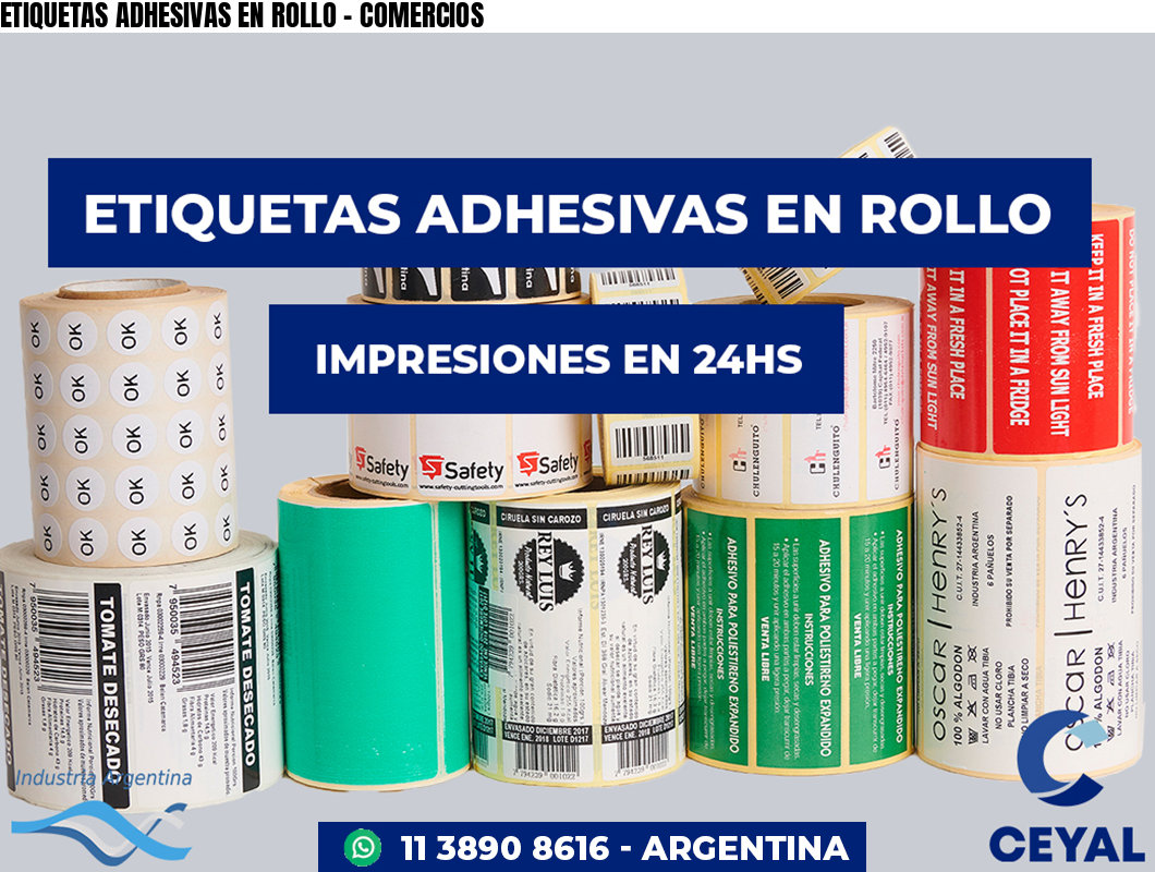 ETIQUETAS ADHESIVAS EN ROLLO – COMERCIOS