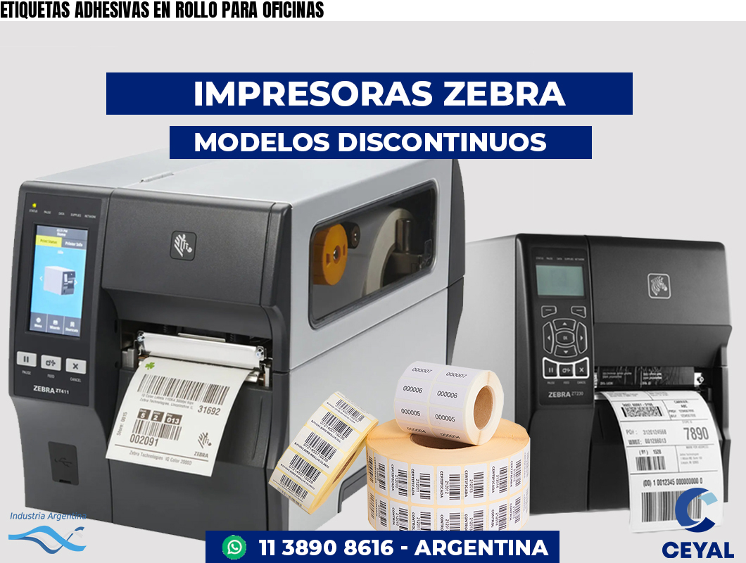 ETIQUETAS ADHESIVAS EN ROLLO PARA OFICINAS