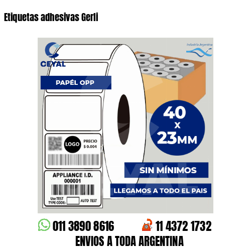 Etiquetas adhesivas Gerli