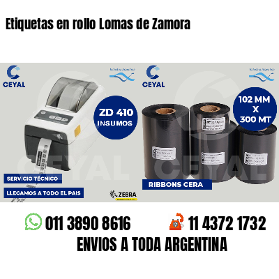 Etiquetas en rollo Lomas de Zamora