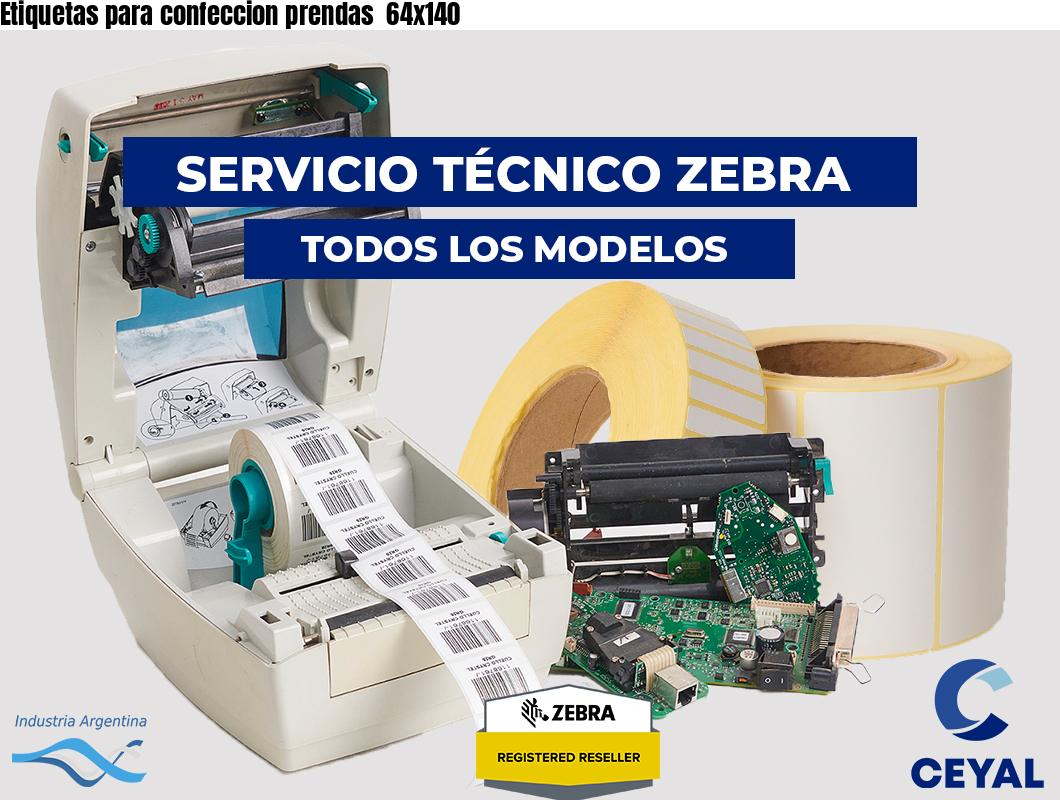 Etiquetas para confeccion prendas  64x140