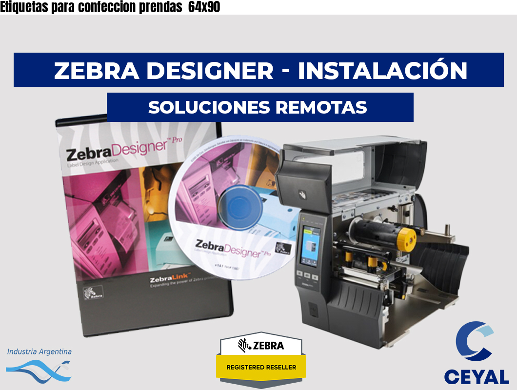 Etiquetas para confeccion prendas  64x90