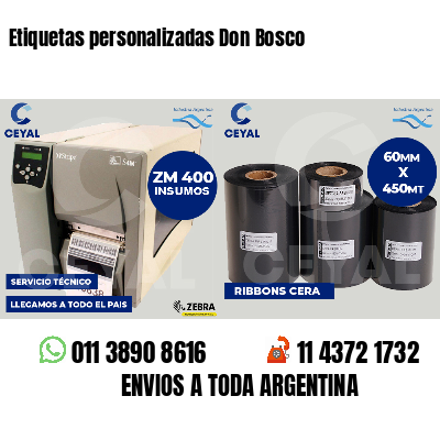 Etiquetas personalizadas Don Bosco