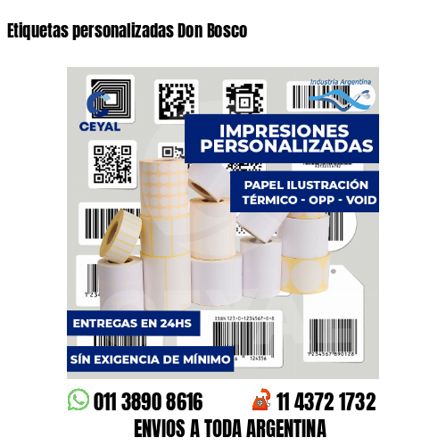 Etiquetas personalizadas Don Bosco