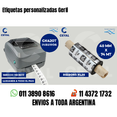 Etiquetas personalizadas Gerli