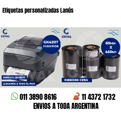 Etiquetas personalizadas Lanús