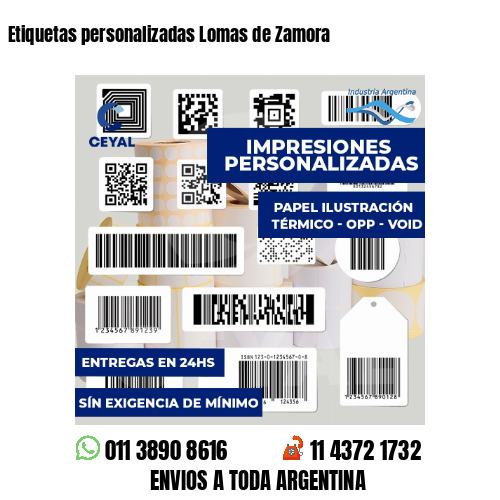 Etiquetas personalizadas Lomas de Zamora