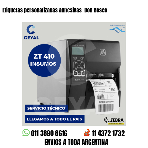 Etiquetas personalizadas adhesivas  Don Bosco