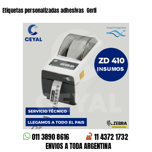Etiquetas personalizadas adhesivas  Gerli