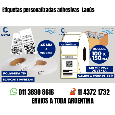 Etiquetas personalizadas adhesivas  Lanús