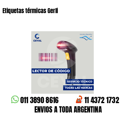 Etiquetas térmicas Gerli