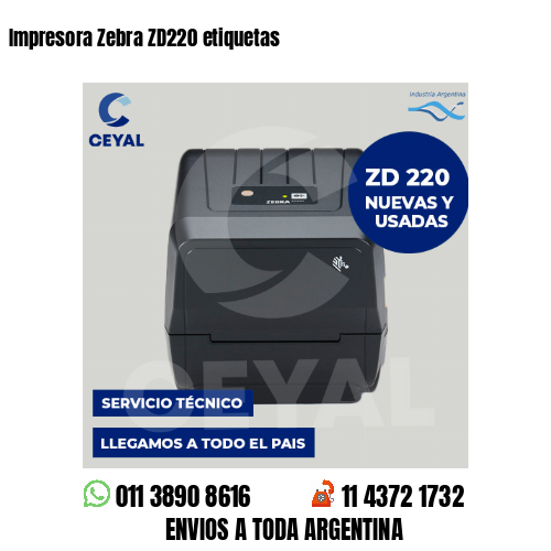 Impresora Zebra ZD220 etiquetas
