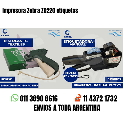 Impresora Zebra ZD220 etiquetas