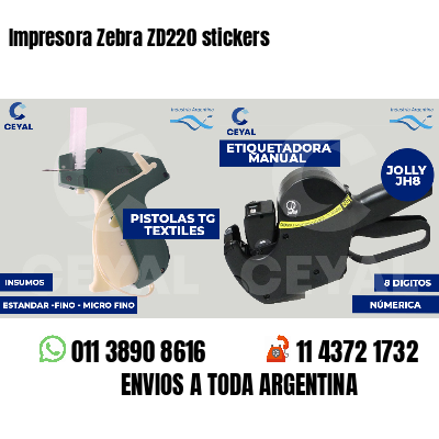 Impresora Zebra ZD220 stickers